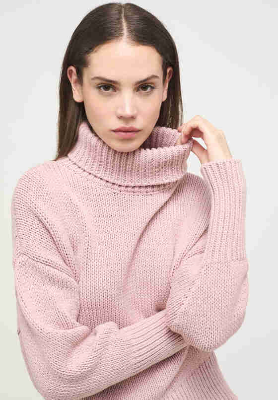 Sweater Rollkragenpullover, Rosa, model