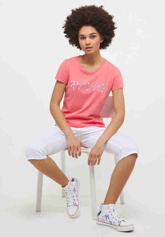 T-Shirt Print-Shirt, Rosa, model