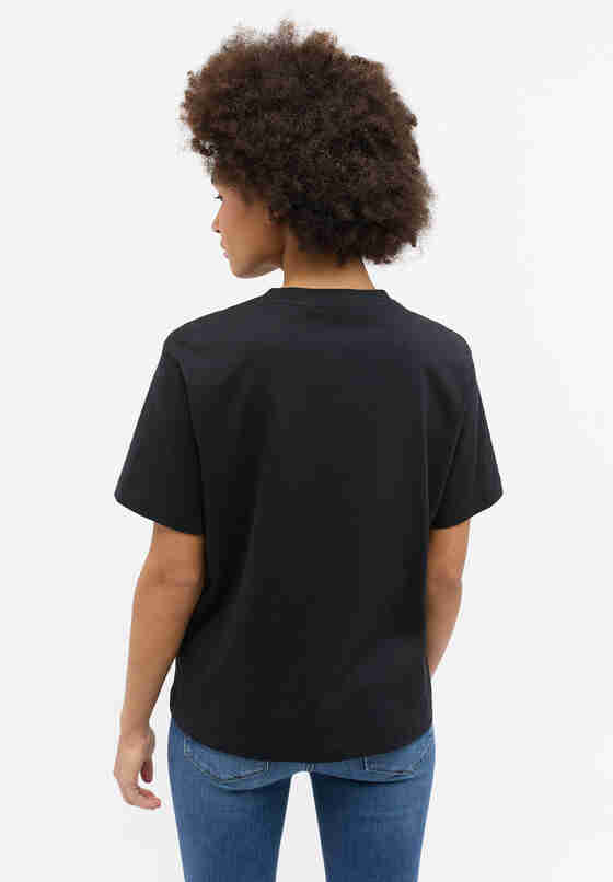 T-Shirt Print-Shirt, Schwarz, model