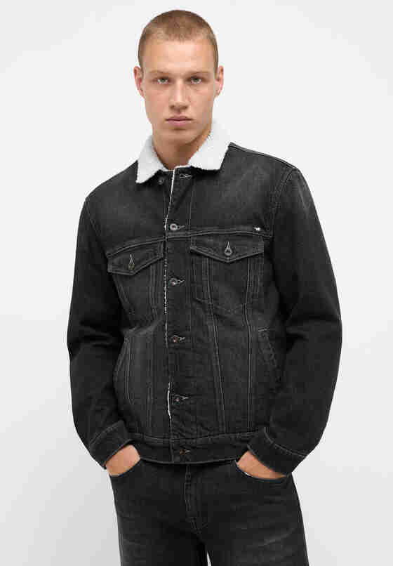 Jacke Jeansjacke, Schwarz 882, model