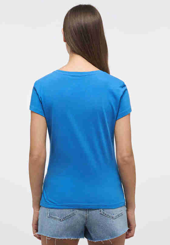 T-Shirt Print-Shirt, Blau, model