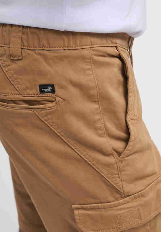 Hose Style Elastic Cargo Shorts, Tiger´s Eye, model