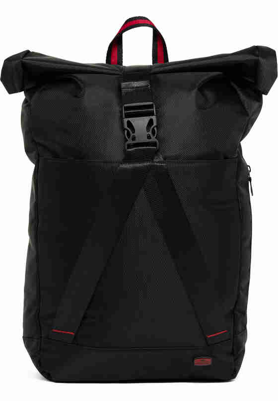 Accessoire Rolltop-Rucksack, Schwarz, bueste