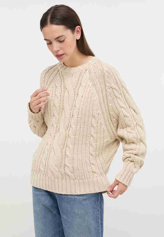 Sweater Strickpullover, Weiß, model