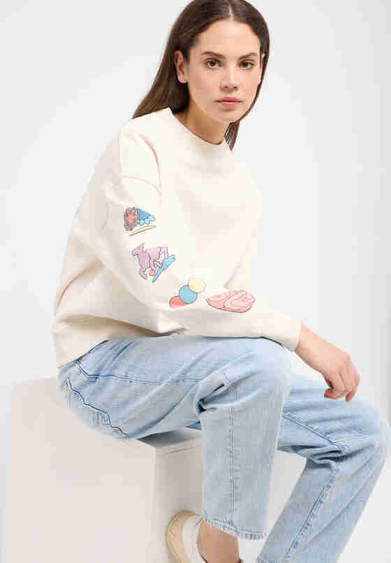 Sweatshirt Sweatshirt, Weiß, model