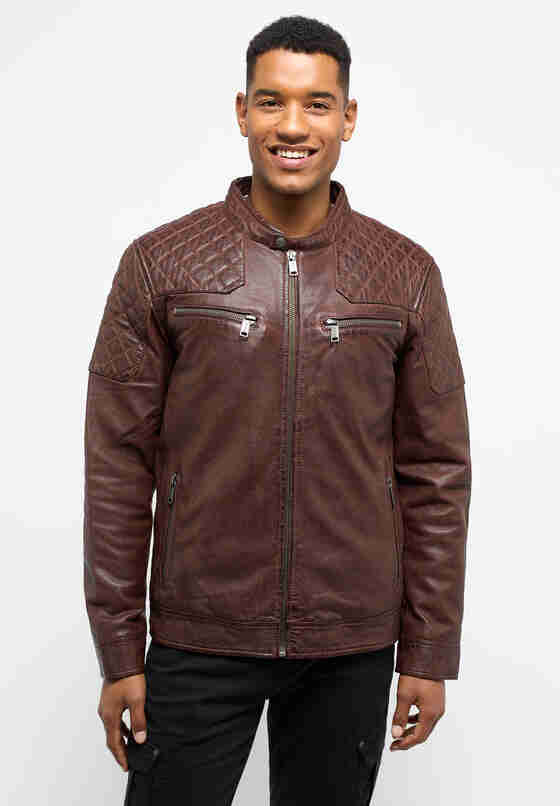 Jacke Lederjacke, Braun, model