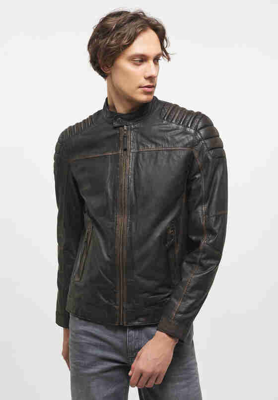 Jacke Lederjacke, Braun, model