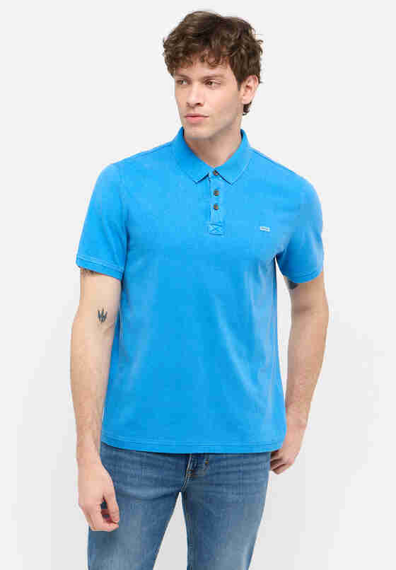 T-Shirt Poloshirt, Blau, model