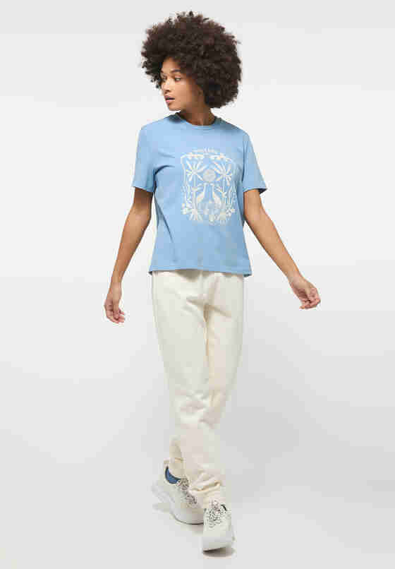 T-Shirt Print-Shirt, Blau, model