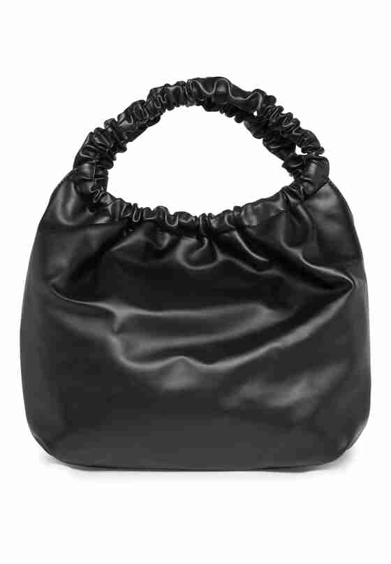 Accessoire Geraffte Handtasche, Schwarz, bueste