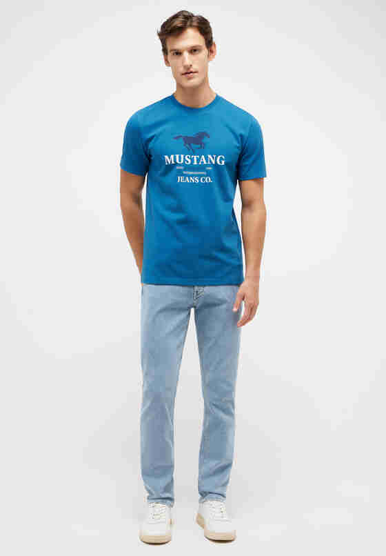 T-Shirt Print-Shirt, Blau, model