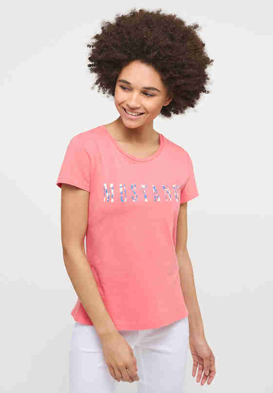 T-Shirt Print-Shirt, Rosa, model